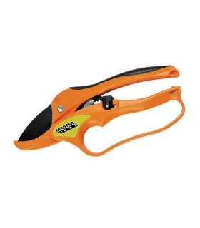 Nožnice záhradné MASTERTOOL račňové kovadlinkové 200 mm, kované hliníkové madlá pokryté TPR, čepele teflón Mn65 14-6112
