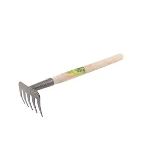 Hrabličky záhradné MASTERTOOL 5 zubov 375*95 mm s drevenou násadou 14-6196
