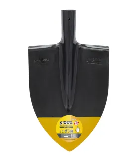 Lopata špicatá MASTERTOOL 220*300*390 mm čierna/žltá bez násady 14-6254