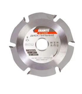 Kotúč pílový na rezanie dreva GRANITE zuby z karbidu volfrámu 125*22, 2*6Т, 12200 ot./min, 5-12-506