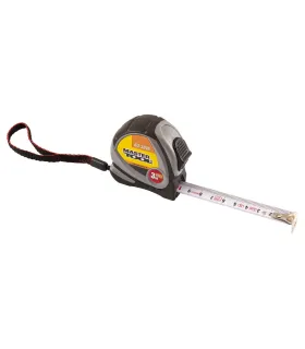 Meter zvinovací MASTERTOOL 3m*16 mm, zámok a automatické zasunutie 63-3016