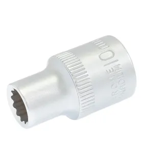 Hlavica nástrčná 12-hranná MASTERTOOL 1/2" 10 mm L 40 мм CRV 78-0610