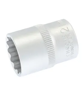 Hlavica nástrčná 12-hranná MASTERTOOL 1/2" 21 mm L 40 мм CRV 78-0621
