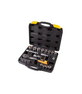 Sada hlavíc nástrčných MASTERTOOL PROFI 1/2" 10-32 mm CRV račňa 72Т 21 ks 78-4021-PF