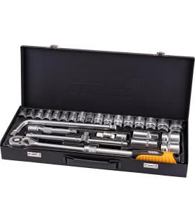 Sada hlavíc nástrčných MASTERTOOL PROFI 1/2 "8-32 mm CRV teleskopická račňa 72Т 26 ks 78-4126