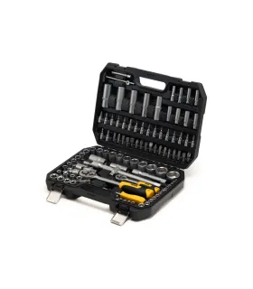 Sada nástrčných hlavíc MASTERTOOL 1/4" - 1/2" CrV račňa 72Т 108 ks 78-5108