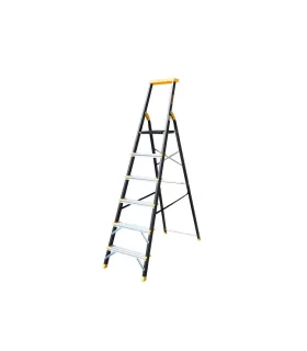 Rebrík schodíkový hliníkový MASTERTOOL 6 kovové stupňov h 1282 mm max 150 kg 79-1206
