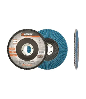 Kotúč brúsny lamelový GRANITE ZIRCONIA Т29 P40 125*22 mm 8-32-040