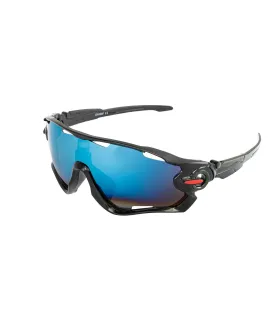 Okuliare ochranné MASTERTOOL SPORTLINE BLUE MIRROR panoramatická šošovka, proti poškriabaniu ANTI-SCRATCH 82-0007