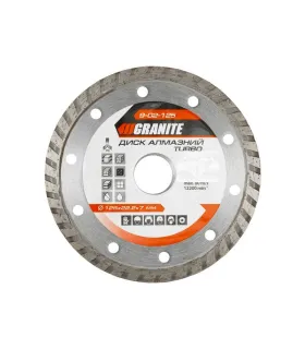 Kotúč diamantový GRANITE TURBO 125*2, 2 mm 22-24% 12200 ot./min 9-02-125