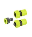 Sada trysiek na zavlažovanie MASTERTOOL 3 ks (adaptér 1/2"-3/4" - samica, koncovka 3/4", koncovka 3/4" STOP - samica) 92-9338