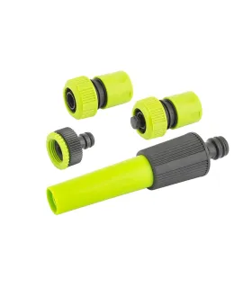 Súprava zavlažovacia MASTERTOOL 4 ks (radičná tryska regulovateľná, adaptér 1/2"-3/4" - samica, koncovka 3/4", koncovka 3/4" STO