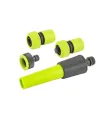 Súprava zavlažovacia MASTERTOOL 4 ks (radičná tryska regulovateľná, adaptér 1/2"-3/4" - samica, koncovka 3/4", koncovka 3/4" STO