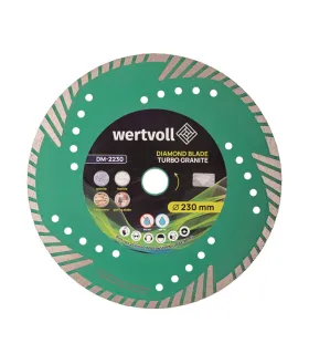 Kotúč diamantový WERTVOLL TURBO 230*3 мм 0, 24 výška segmentu 8 mm adaptér 22, 2-20 mm 6650 ot./min DM-2230