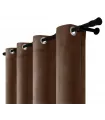 Zamatový záves s krúžkami - Mocha Elegance, tmavohnedá