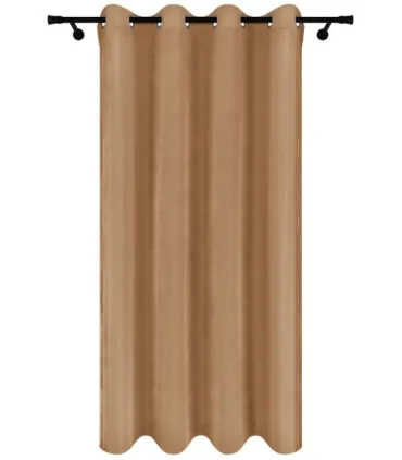 Zamatový záves s krúžkami - Cocoa Spirit, béžovohnedá