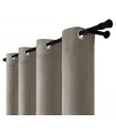 Zamatový záves s krúžkami - Taupe Charm, pieskovo-sivý