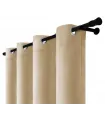 Zamatový záves s krúžkami - Beige Dune, bežová