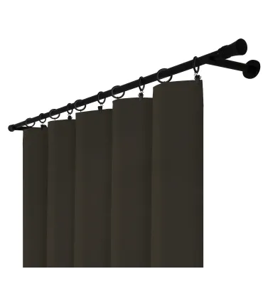 Zatemňovací záves s riasiacou páskou - Blackout Royal Noir, čierna