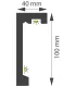 Garnižová stropná lišta Deco LK1 - vhodná pre LED podsvietenie 200cm x 10cm