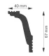 Dekoratívna lišta na strop NB80 200x6.7x4 cm DSM