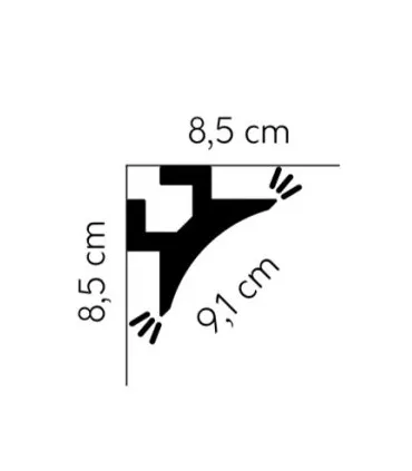 Dekoratívna osvetľovacia lišta na strop QL002 200 x 8.6 x 8.6 cm Mardom