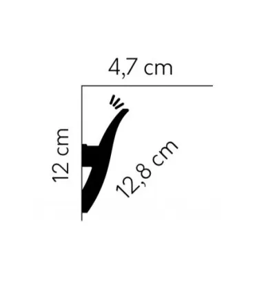 Dekoratívna osvetľovacia lišta na strop QL009 200 x 12 x 4.7 cm Mardom