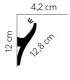 Dekoratívna osvetľovacia lišta na strop QL010 200 x 12 x 4.2 cm Mardom