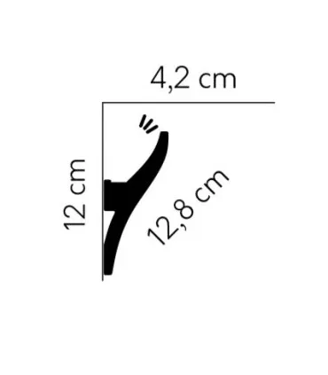 Dekoratívna osvetľovacia lišta na strop QL010 200 x 12 x 4.2 cm Mardom