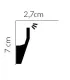 Dekoratívna osvetľovacia lišta na strop MD118 200 x 7 x 2.7 cm Mardom