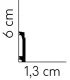 Flexibilná soklová lišta MD018 200 x 8 x 1.3 cm Mardom flexible