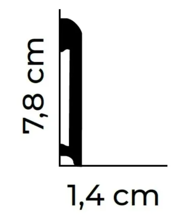 Flexibilná soklová lišta MD234F 200 x 7.8 x 1.4 cm Mardom flexible