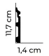 Flexibilná soklová lišta MD358F 200 x 11.7 x 1.4 cm Mardom flexible