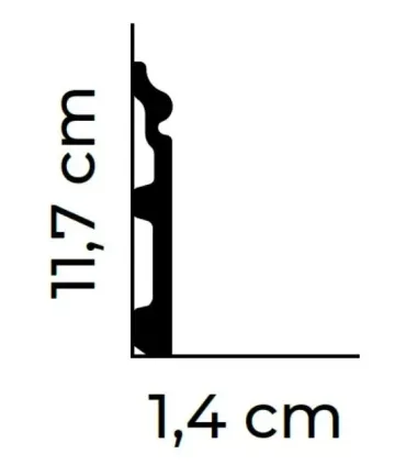 Flexibilná soklová lišta MD358F 200 x 11.7 x 1.4 cm Mardom flexible