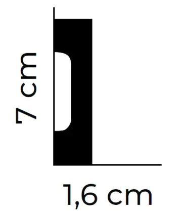 Flexibilná soklová lišta MD359F 200 x 7 x 1.6 cm Mardom flexible