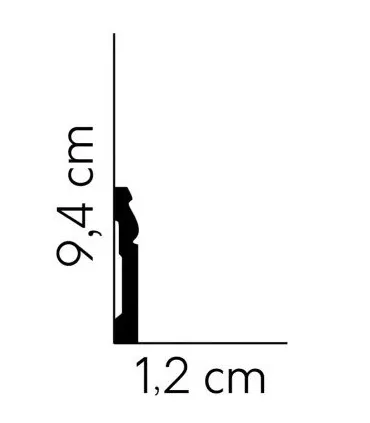 Podlahová lišta MD094 200x9.4x1.2 cm Mardom