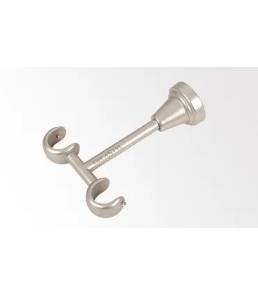 Držiak dvojitý stropný satin nickel Ø16 mm