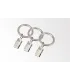 Krúžok so štipcom kus satin nickel Ø16 mm