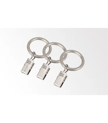 Krúžok so štipcom kus satin nickel Ø16 mm