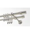 Kovová garniža Satin nickel Ø 16 mm - Cylinder