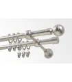 Kovová garniža Satin nickel Ø 16 mm - Paola