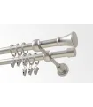 Kovová garniža Satin nickel Ø 16 mm - Koloseo hladke