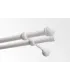 Dvojitá 19mm biela leskla koncovka Todi max