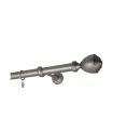 Kovová garniža Satin nickel Ø 25 mm - koncovka Palacio tyč hladká