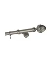 Kovová garniža Satin nickel Ø 25 mm - koncovka Odeon tyč hladká