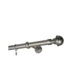 Kovová garniža Satin nickel Ø 25 mm - koncovka Boston tyč hladká