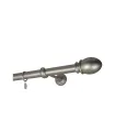 Kovová garniža Satin nickel Ø 25 mm - koncovka Beluno tyč hladká