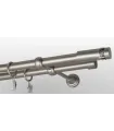 Kovová garniža Satin nickel Ø 19 mm - Cylinder Crystal