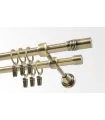 Kovová garniža Antik dvojitá Ø 19 mm - Cylinder