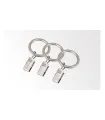 Krúžok so štipcom kus satin nickel  Ø19 mm